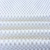 白色涤纶低弹丝 针织夹丝空气层 小方格床垫布