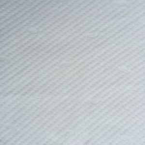 白色逗号涤纶低弹丝 夹丝空气层 针织床垫布