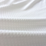 白色涤纶低弹丝 夹丝空气层 粗边菱形针织床垫布